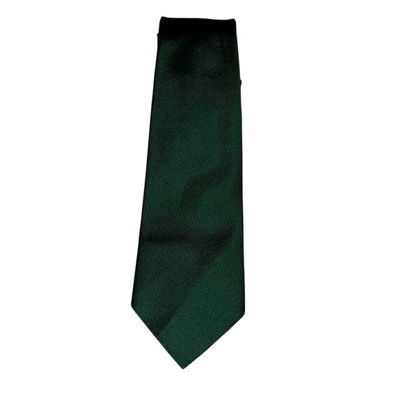 Vintage Emerald Green Silk Necktie Classic Business Formal - Picture 1 of 5